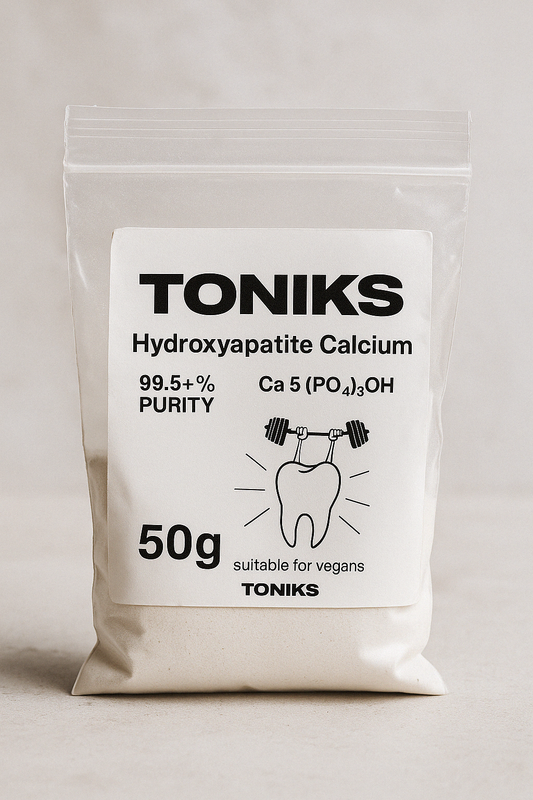 Hydroxyapatite Calcium Powder – 50g Microparticle | ≥99.5% Pure | TONIKS